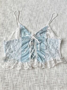 Vintage Frederick's Of Hollywood Coquette Lace Lingerie Tank 🐰 Size 1XL